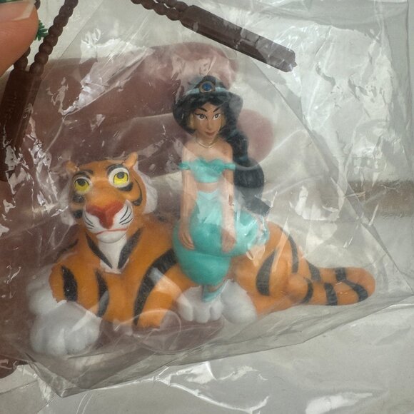 Sealed Vtg 90s Disney Jasmine Tiger Rajah Aladdin Mattel Cake Topper Palm Tree - Picture 7 of 12